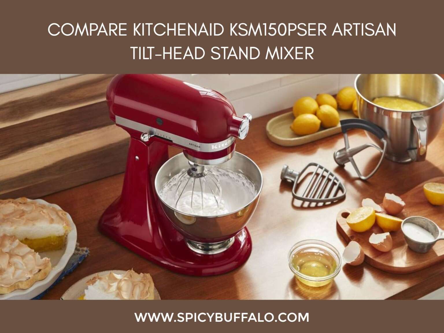 Compare KitchenAid KSM150PSER Artisan TiltHead Stand Mixer Spicy Buffalo