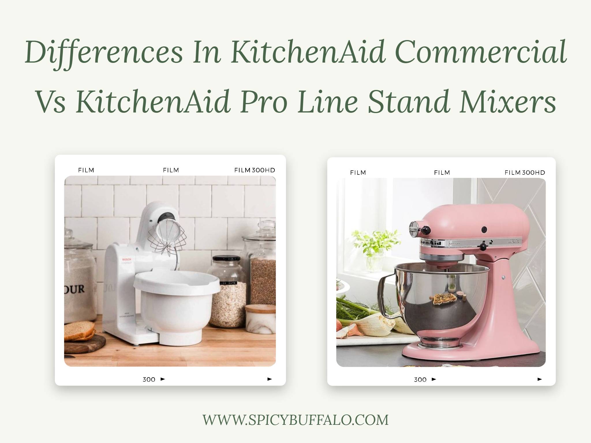 Differences In KitchenAid Commercial Vs KitchenAid Pro Line Stand