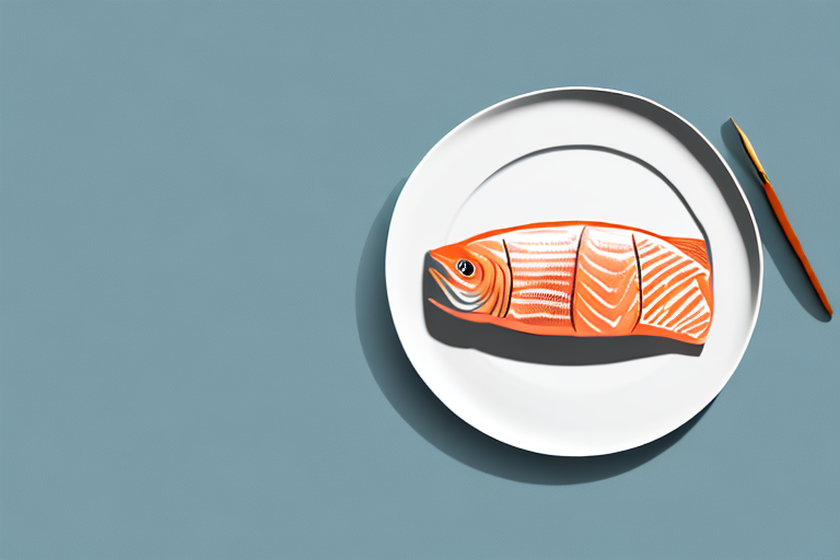 A salmon on a plate