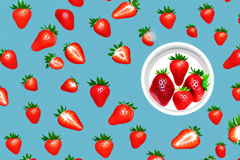 A bowl of freshly-picked strawberries