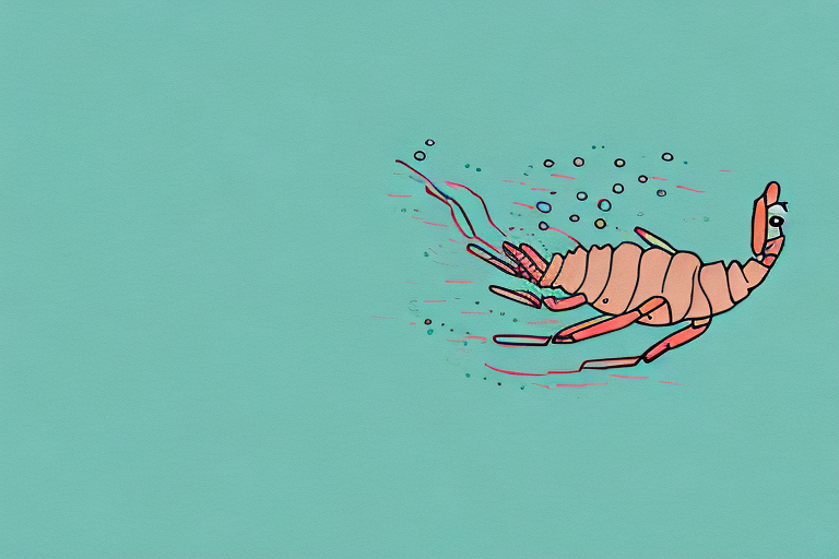 A shrimp swimming in the ocean