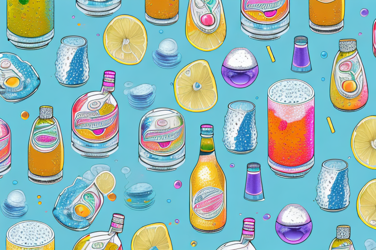 A variety of colorful and bubbly beverages