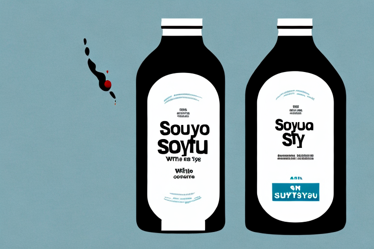 A bottle of soy sauce with a question mark hovering above it