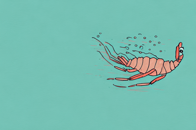 A shrimp swimming in the ocean