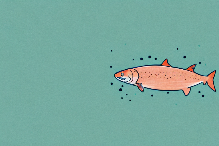 A salmon swimming in a river