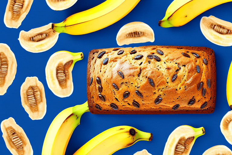 A loaf of banana bread with a different fruit substituted in place of the banana