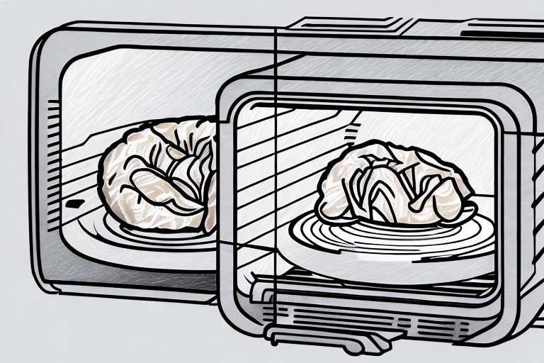 A rotisserie chicken being reheated in the oven