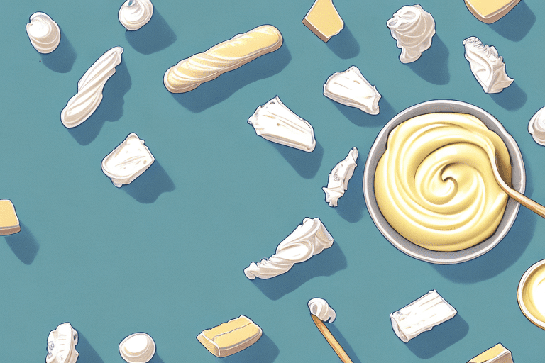 A bowl of sweet cream butter and a stick of butter side-by-side