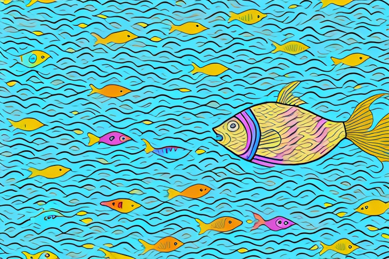 A fish with a colorful pattern