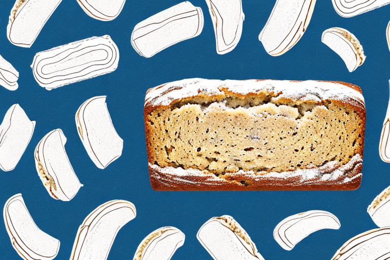 A loaf of banana bread made with bread flour