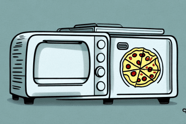 A pizza in a toaster oven