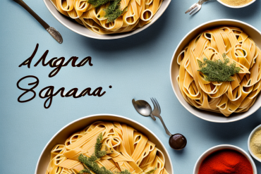 A steaming bowl of pasta with maggiano's signature spices and herbs