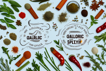 A variety of herbs and spices that can be used as a garlic pepper substitute