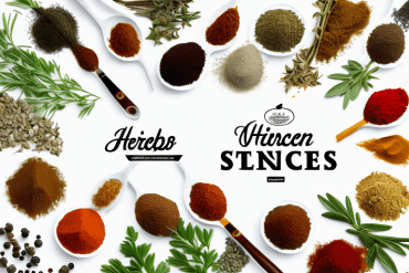 A variety of herbs and spices used in accent seasoning