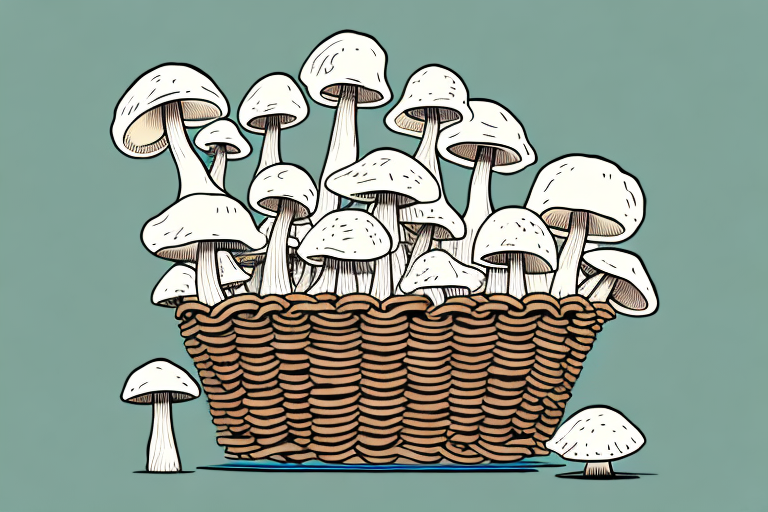 A variety of mushrooms in a basket