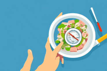 A bowl of tuna salad with a thermometer inserted into it
