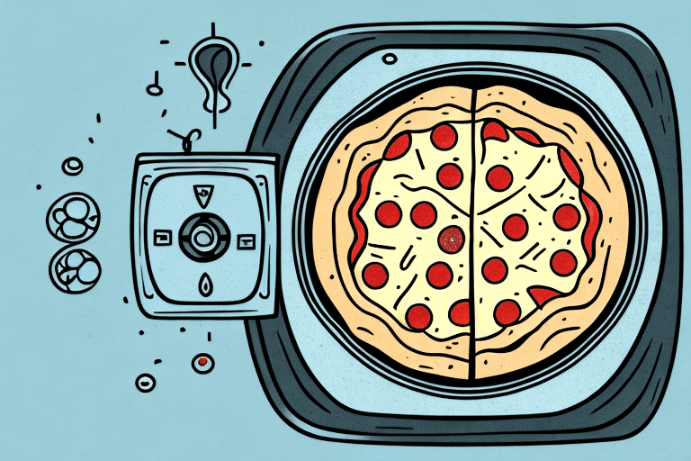 A pizza in a microwave