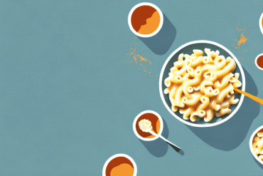 A bowl of macaroni and cheese with a gritty texture