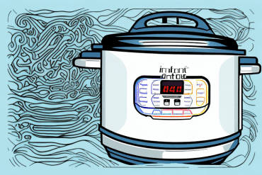 An instant pot with a rack of ribs inside