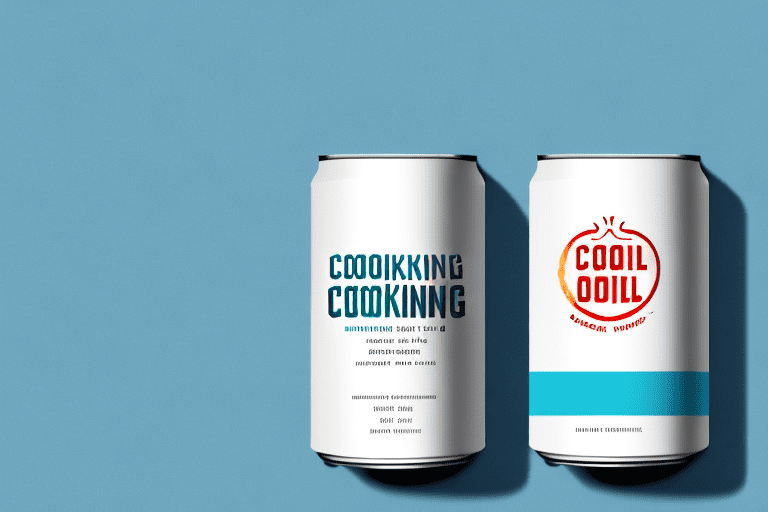 A can of cooking spray with a spray of oil coming out of it
