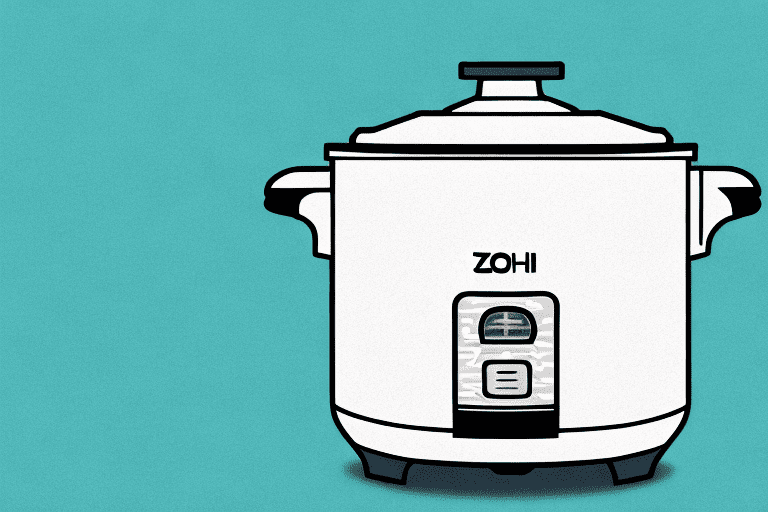 A zojirushi rice cooker with steam rising from a bowl of cooked rice