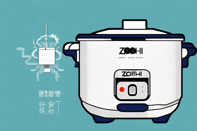 A zojirushi rice cooker with a timer and an on/off switch