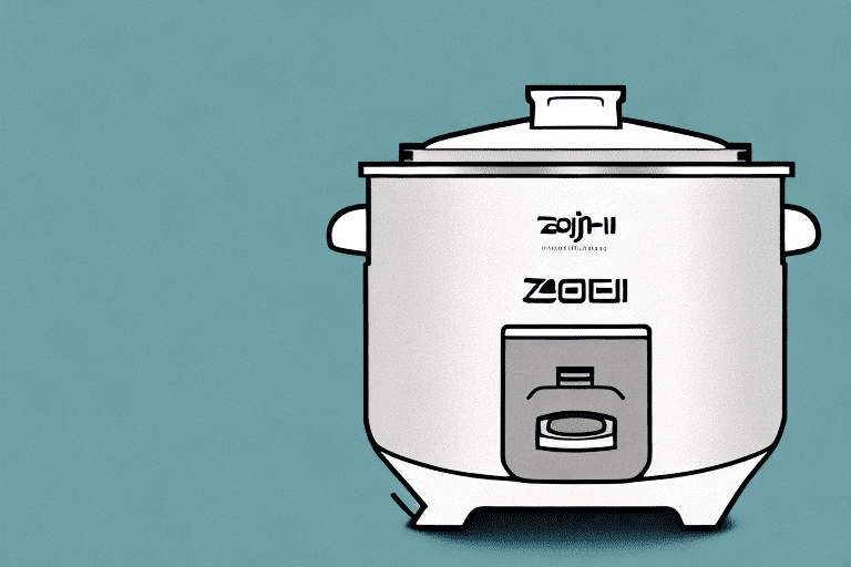 A zojirushi rice cooker with a bowl of cooked jasmine rice