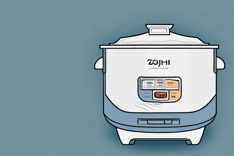 A zojirushi rice cooker with a bowl of cooked basmati rice