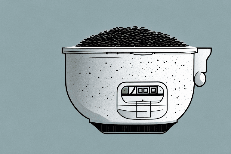 A zojirushi rice cooker with a bowl of cooked wild black rice