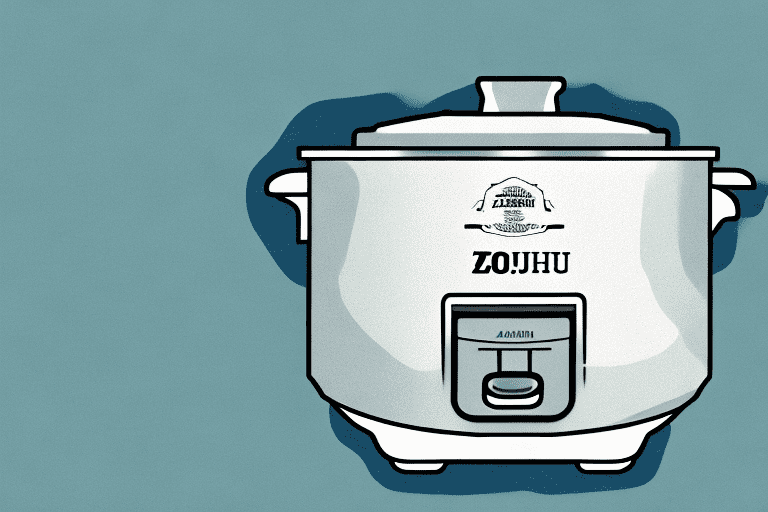 A zojirushi rice cooker with a bowl of cooked calrose rice beside it