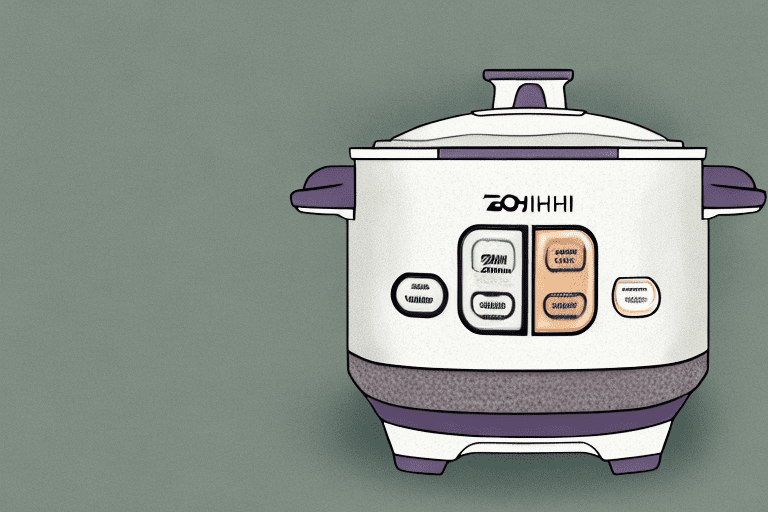 A zojirushi rice cooker with a bowl of cooked brown glutinous gaba rice