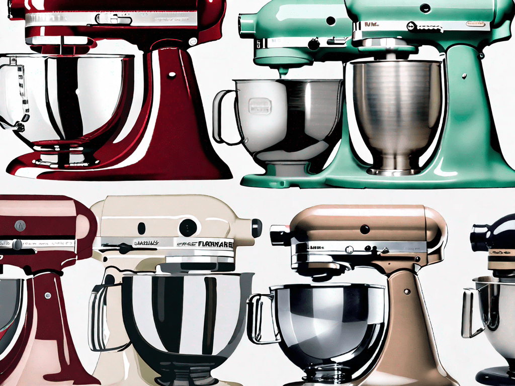 Two different stand mixers side by side