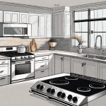 A gas range and a glass top electric stove side by side