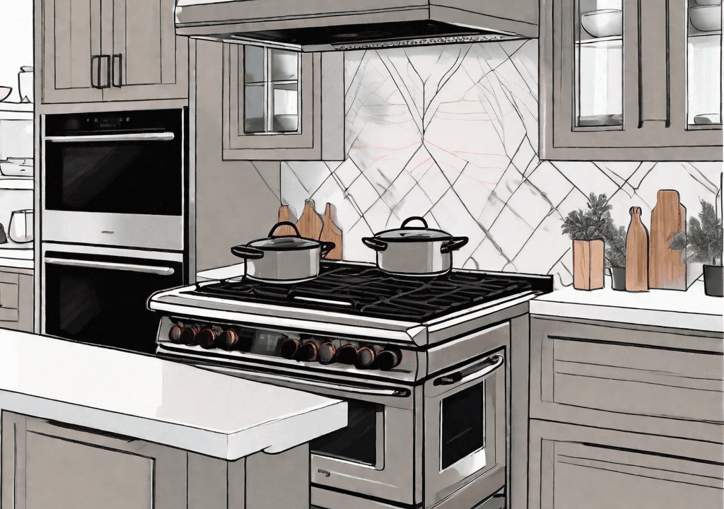 A ceramic glass top electric range and a gas range cooktop side by side