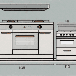 A 27-inch double wall oven electric and a 30-inch single electric range side by side