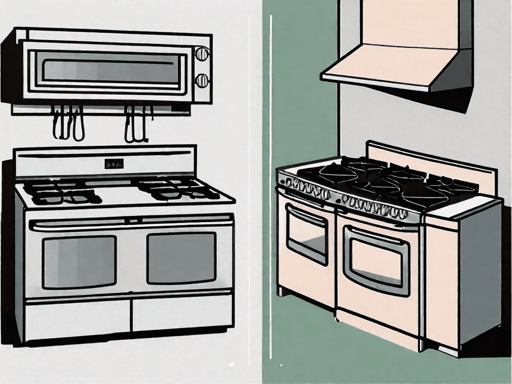 A samsung stove and an lg stove side by side