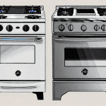 Two different types of stoves side by side