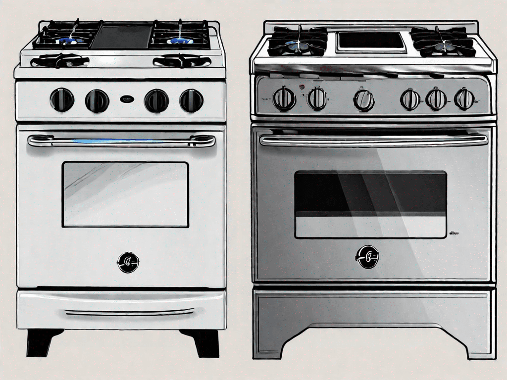 Two different types of stoves side by side