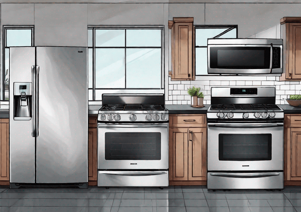 A samsung smooth top stove and an lg glass top stove side by side