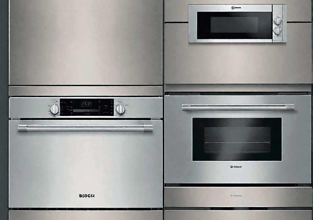 Two sleek double ovens