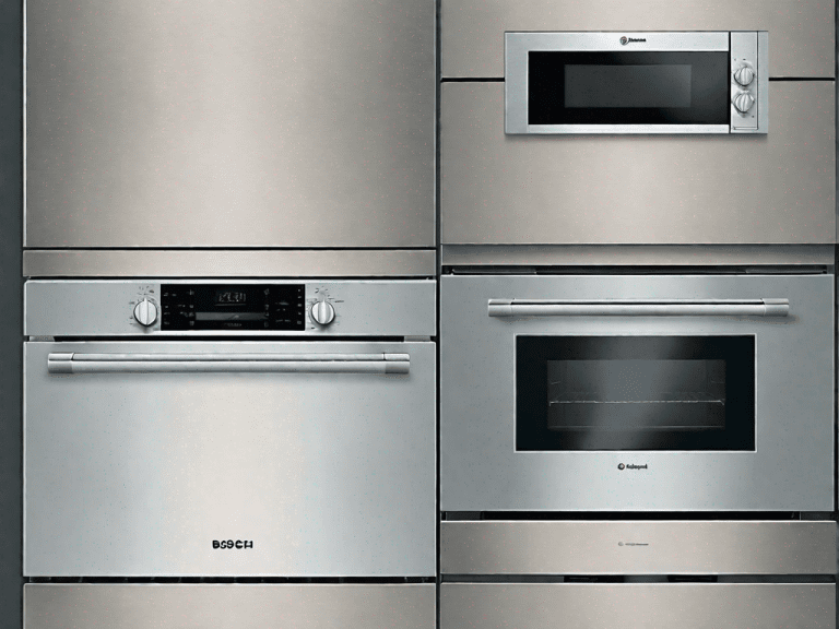 Two sleek double ovens