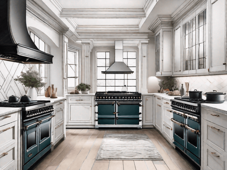 Two high-end kitchen ranges side by side