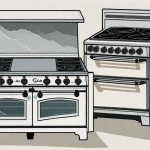 An aga electric range and a wolf induction range side by side