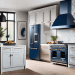 A bluestar range and a capital range side by side in a modern kitchen setting