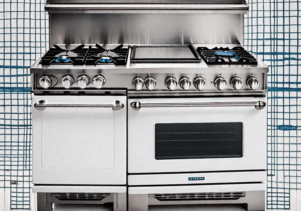 A bluestar gas range and a capital cooking range side by side