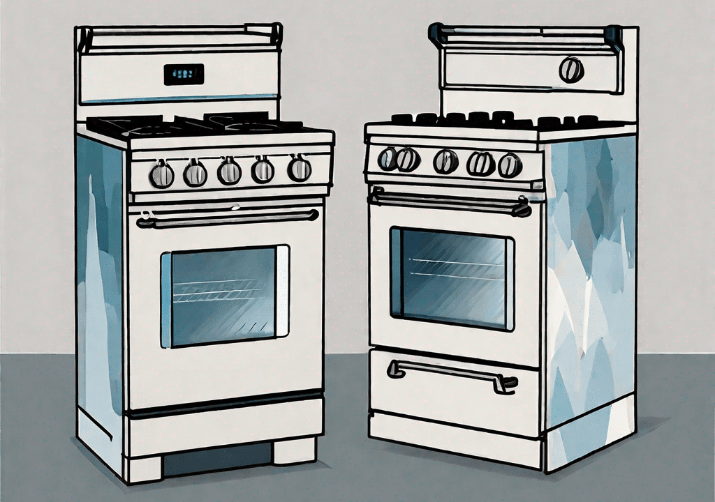 Two different dual fuel ranges