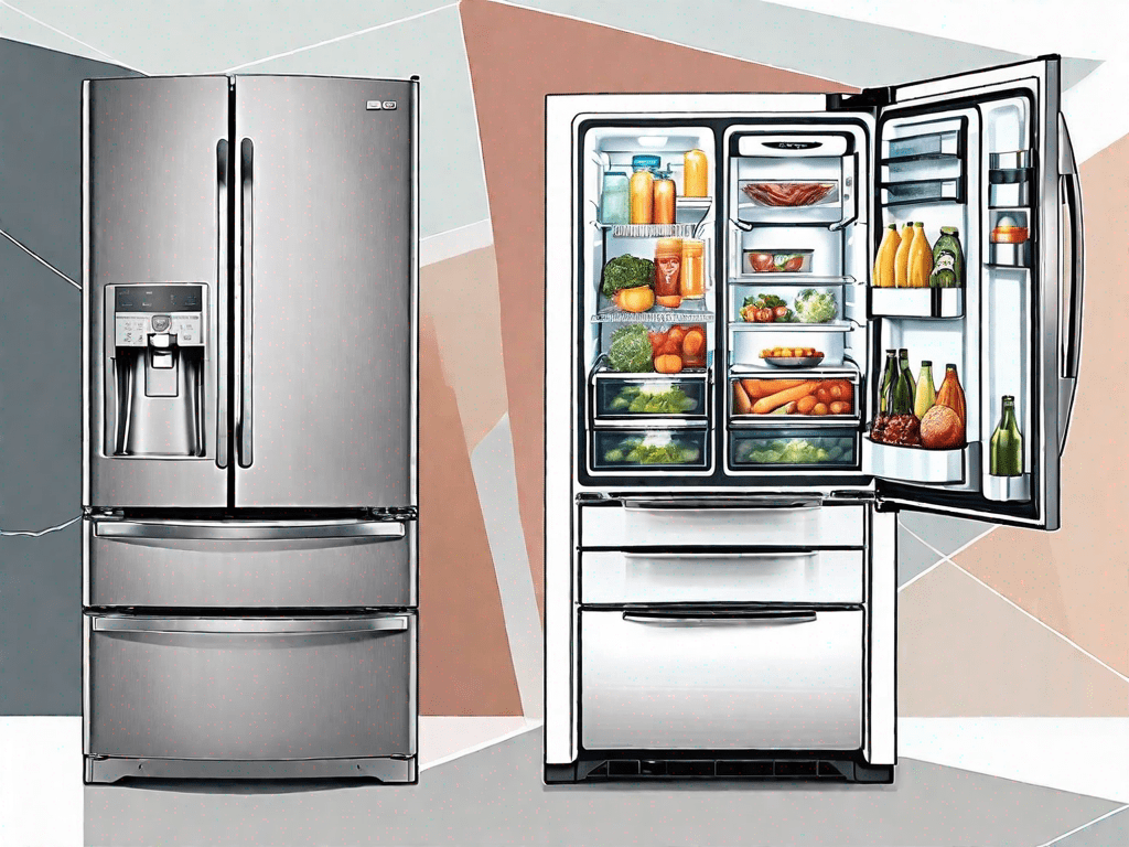 Two side-by-side refrigerators