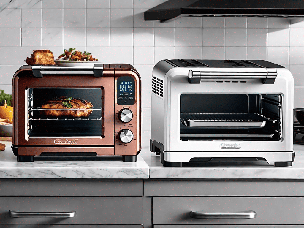 The cuisinart air fryer toaster oven and the ninja foodi grill side by side