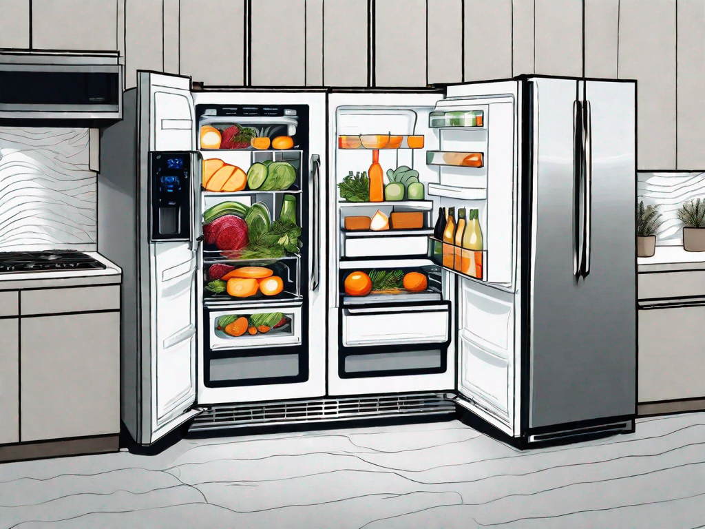 Two side-by-side refrigerators