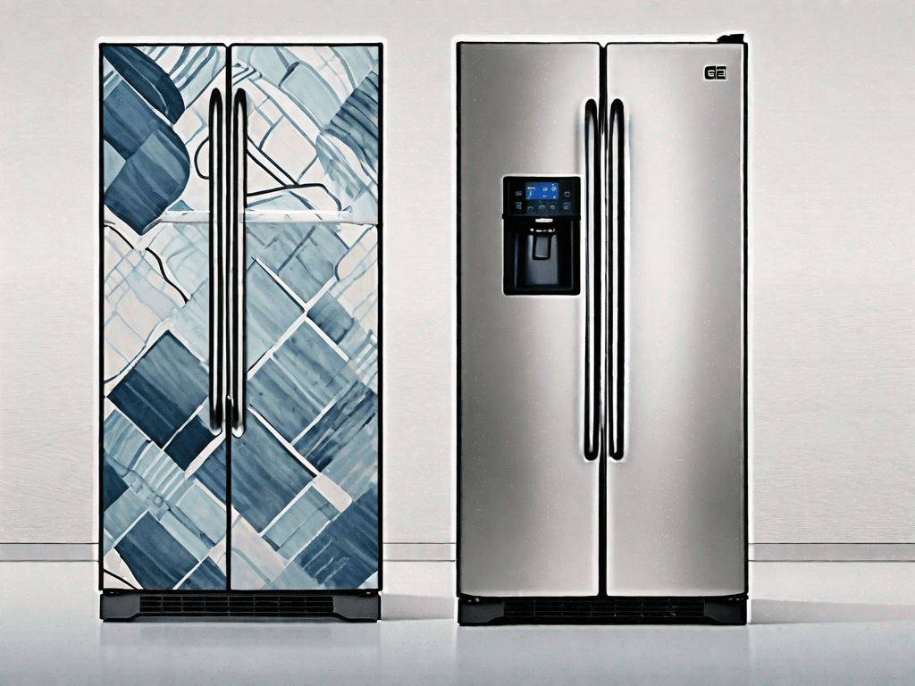 Two french door refrigerators side by side